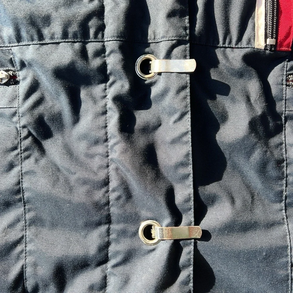 Vintage Nike Sailing Hooded Jacket Navy Windbreaker Coat Outdoor XS Hooks Zipper